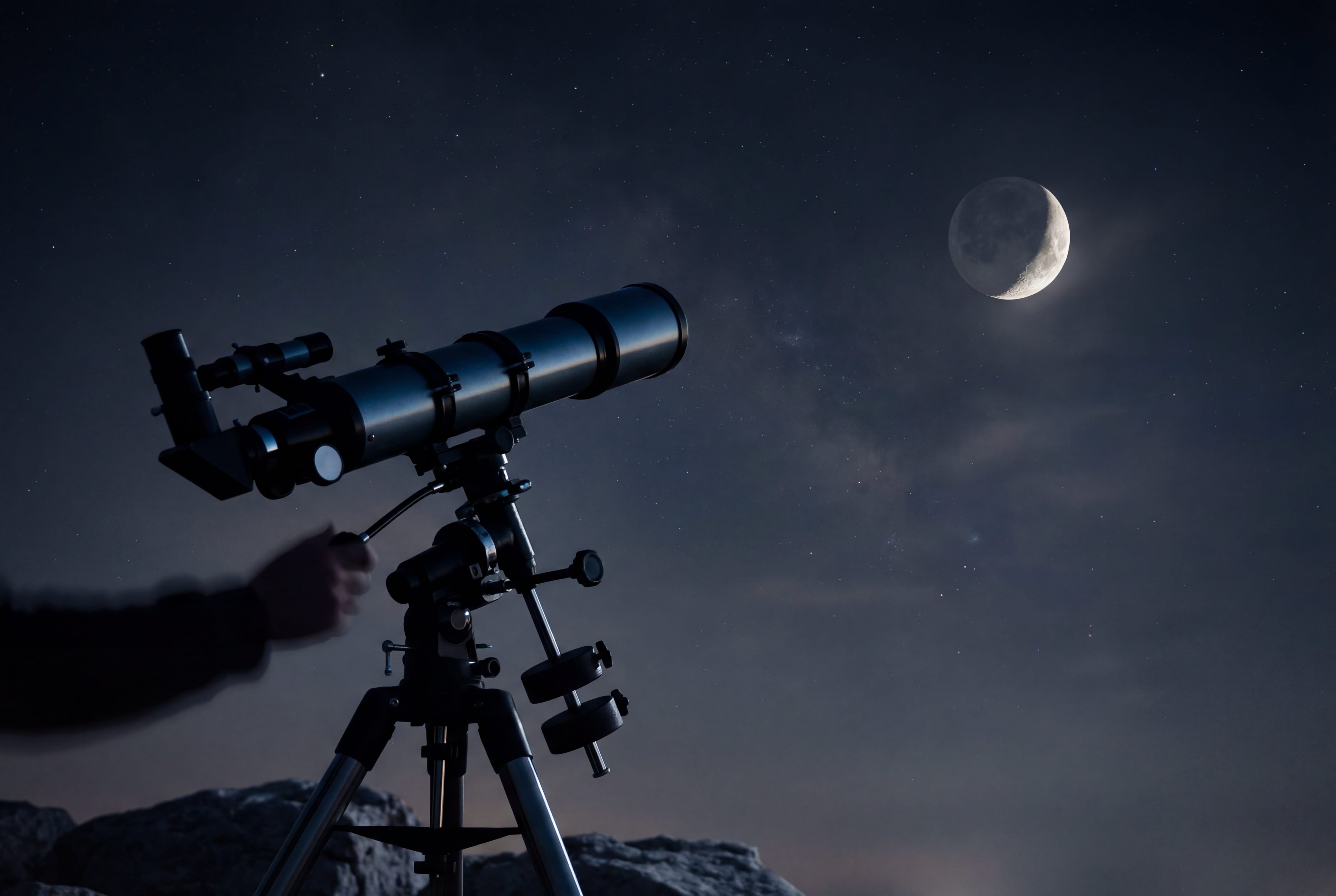 Soirée astronomie – Observation du croissant de lune